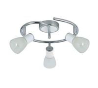 Blendend Plafón LED rectangular blanco/cromo 16x34x34 cm, ideal para iluminación de espacios modernos y funcionales.