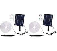 Blendend Tira de luz LED solar 2+3m RGB 30W, iluminación eficiente y decorativa, ideal para exteriores y eventos nocturnos. (Paquete de 2)