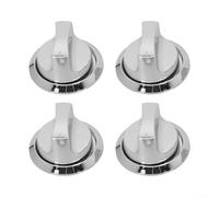 BlesConi 4 pomos de parrilla resistentes a altas temperaturas, esferas galvanizadas plateadas de 58 mm con núcleo plano de 8 mm para parrillas de gas al aire libre (con base)