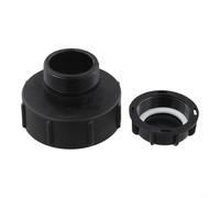 BlesConi Adaptador de tanque IBC S100x8 a S60x6 con cubierta a prueba de fugas para barriles de lluvia, tanques de agua y conexiones de manguera de jardín (B)