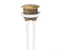 BlesConi Botón de cisterna de inodoro con acoplamiento cerrado, 38 mm, acabado dorado cepillado, mecanismo de empuje doble para inodoro estándar