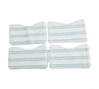 BlesConi Cabezal de fregona lavable para Leifheit para limpiador de azulejos y bañeras, almohadilla de repuesto de microfibra flexible con borde elástico, paquete de 2 o 4 (4 unidades)