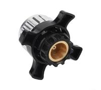 BlesConi EN417 Adaptador roscado para Campingaz para cv Fácil para recipientes de clic, conector de gas de latón compacto (plata)