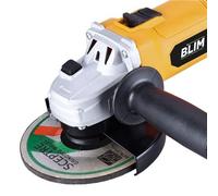 Blim Radial 125mm - Potencia 750W - Diseño Ergonomico - Empuñadura Multiposicion - Proteccion Antichispas - Boton de Bloqueo