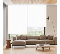 Blindecor Ara | Estor enrollable translúcido liso - Blanco, 90 x 175 cm (ancho por alto) | Tamaño de la Tela 87 x 170 cm | Estores para ventanas