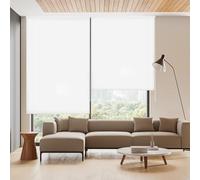 Blindecor Ara | Estor enrollable translúcido liso - Blanco Roto, 150 x 175 cm (ancho por alto) | Tamaño de la Tela 147 x 170 cm | Estores para ventanas