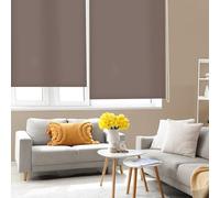 Blindecor Ara | Estor enrollable translúcido liso - Marrón, 140 x 175 cm (ancho por alto) | Tamaño de la Tela 137 x 170 cm | Estores para ventanas