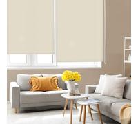 Blindecor Ara | Estor enrollable translúcido liso - Marrón claro, 120 x 175 cm (ancho por alto) | Tamaño de la Tela 117 x 170 cm | Estores para ventanas