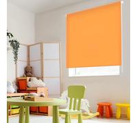 Blindecor Ara | Estor enrollable translúcido liso - Naranja, 160 x 250 cm (ancho por alto) | Tamaño de la Tela 157 x 245 cm | Estores para ventanas