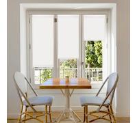 Blindecor Aure | Estor enrollable Easyfix translúcido liso - Blanco roto, 107 x 180 cm (ancho por alto) | Tamaño de la Tela 104 x 175 cm | Estores sin herramientas para ventanas