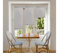 Blindecor Aure | Estor enrollable Easyfix translúcido liso - Gris plata, 140 x 180 cm (ancho por alto) | Tamaño de la Tela 137 x 175 cm | Estores sin herramientas para ventanas
