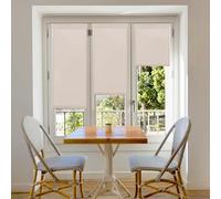Blindecor Aure | Estor enrollable Easyfix translúcido liso - Marrón claro, 62 x 180 cm (ancho por alto) | Tamaño de la Tela 59 x 175 cm | Estores sin herramientas para ventanas