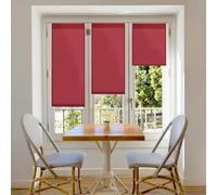Blindecor Aure | Estor enrollable Easyfix translúcido liso - Rojo burdeos, 42 x 180 cm (ancho por alto) | Tamaño de la Tela 39 x 175 cm | Estores sin herramientas para ventanas