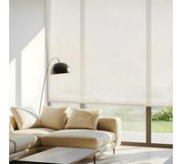 Blindecor Belmont estor enrollable tejido translúcido brillante - Beige, 200 x 270 cm (Ancho por Alto). Tamaño de la Tela 197 x 265 cm. Estores para ventanas