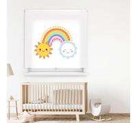 Blindecor Digital | Estor Enrollable Translúcido Estampado |Familia Infantil| Modelo F-Arcoiris Baby | 110 x 180 cm (Ancho por Alto) Tamaño de la Tela 106 x 175 cm | Estores para Ventanas