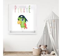 Blindecor Digital | Estor Enrollable Translúcido Estampado |Familia Infantil| Modelo F-Loro Pirata | 170 x 180 cm (Ancho por Alto) Tamaño de la Tela 166 x 175 cm | Estores para Ventanas