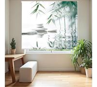 Blindecor Digital | Estor Enrollable Translúcido Estampado |Familia Zen| Modelo F-BAMBOOWATER | 150 x 180 cm (Ancho por Alto) Tamaño de la Tela 146 x 175 cm | Estores para Ventanas