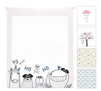 Blindecor Digital Infantil | Estor Enrollable Translúcido con Estampado Impresión Digital | Modelo Zoopirate | 170 x 180 cm (ancho por alto) Tamaño de la Tela 167 x 175 cm | Estores para Ventanas