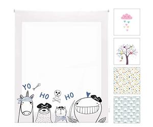 Blindecor Digital Infantil | Estor Enrollable Translúcido con Estampado Impresión Digital | Modelo Zoopirate | 170 x 180 cm (ancho por alto) Tamaño de la Tela 167 x 175 cm | Estores para Ventanas