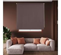 Blindecor Draco Estor Enrollable Opaco Liso, Marrón Oscuro, 180 x 175 cm Ancho x Alto, Tamaño de la Tela 177 x 170 cm, Estores Térmicos Blackout
