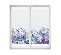 Blindecor Duo Relax | Pack 2 Estores Enrollables Translúcido Sin Taladrar Easy Fix Impresión Digital | Modelo Violet Garden | 65 x 150 cm (ancho por alto) Tamaño de la Tela 62 x 145 cm