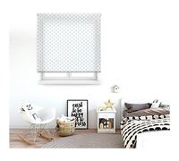 BLINDECOR Estor Enrollable Infantil - Estores Enrollables Elegantes y Prácticos - Estor para Ventana con Diseño Único - Estor Premium Enrollable White with turquoise stars 120x250
