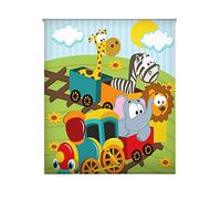 Blindecor Estor enrollable translúcido digital, Infantil,Animales Tren, 130X180 cm (W-I-49663)