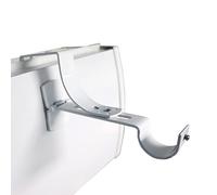 Blinds & Joinery 2.0 Juego de 2 soportes de barra de cortina blancos para persianas enrollables con ranura de 28 mm de diámetro - Sin adhesivo - Fijación ajustable por tensión