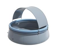 Blissbuilt Piscina Hinchable Familiar para niños y Adultos 244 * 143cm,Piscina Inflable Plegable automática,con Parasol Desmontable y protección UV,Gran Piscina Circular para Jardín Exterior Interior