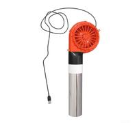 BlissfulAbode Plumero de aire eléctrico USB para encendido de parrilla de barbacoa, ventilador centrífugo portátil con boquilla de metal para carbón, camping, cocina al aire libre, cable de 1,1 m