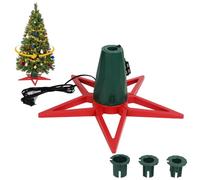 Blissun Soporte giratorio de 360 grados para árbol de Navidad con base en forma de estrella, soporte ajustable para árbol artificial de hasta 7 pies, se adapta a postes centrales de 0.75 pulgadas
