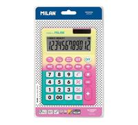 Blíster calculadora 12 dígitos sunset amarillo - rosa milan®
