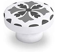 Blister con 4 pomos redondos para mueble fabricado en madera acabado g