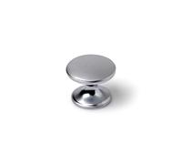 Blister con 4 pomos redondos para mueble fabricado en zamak acabado cr