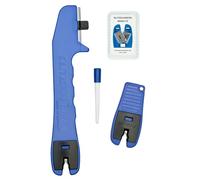 BLITZSCHÄRFER Set de 4 piezas afilador de cuchillos afilador para cuchillos y tijeras Blitzschärfer Miniblitz Afilador Cerámico placas de repuesto de carburo manual y portátil