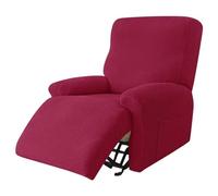 BLLMTEAR Funda de Sillón Relax Elásticas, Fundas de Butacas Relax Reclinable Universal Ajustables, 4 pezzi Fundas Reclinables de Sofá Cubiertas Protector para Sillón Relax con Bolsillos(A7)