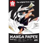 Bloc de Dibujo Manga Sakura - A4 250gsm 20 Hojas - Ideal para Principiantes y Artistas Manga Avanzados