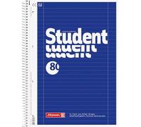 Bloc de notas Fuente Estudiante universitario Block, encuadernación en espiral, 4 veces, alineado, 70 g/m², A4