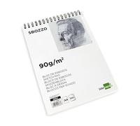 Bloc dibujo liderpapel esbozos espiral din a4 210x297mm 100 hojas 90g/m2 sin recuadro - DE04