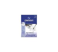 Bloc dibujo multitecnicas canson imagine din a4 encolado liso 21x29,7 cm 50 hojas 200 gr