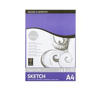 Bloc Encolado ideal para Esbozo DALER ROWNEY Simply, de Formato 21 x 29,7 cm, con 72 Hojas de Papel de 95 g/m2 de Grano Fino