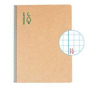 Bloc Escolofi Green Tapa Dura A4 50H Cuadric.5X5 80G Reciclado Con Margen Verde (Set de 5)