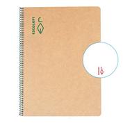 Bloc Escolofi Green Tapa Dura A4 50H Liso 80G Reciclado Verde (Set de 5)
