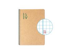 Bloc Escolofi Green Tapa Dura A5 50H Cuadric.5X5 80G Reciclado Con Margen Verde (Set de 5)