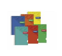BLOC ESPIRAL CAMPUS ORIGINAL TAMAÑO A4 TAPA POLIPROPILENO PLASTICO FUERTE 80 HOJAS. 90 G CUADERNO DE ANILLAS CUADRÍCULA 5 MM/ 4 MM/ 3 MM/ DOBLE RAYA 3,5 MM/DOBLE RAYA 2,5 MM/HORIZONTAL/LISO PACK DE 6
