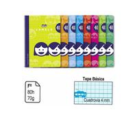 BLOC ESPIRAL Lamela cuadrovia 4mm A4 pack 5u Cuaderno colores surtidos aleatorios no repetidos tamaño folio con tapa de carton flexible blanda 80 hojas. Bloc espiral tamaño Folio 80 hojas.70 G Lamela