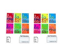 Bloc Lamela A4 6u Original BLOC ESPIRAL LAMELA Fº TAPA POLIPROPILENO 80 hojas 90 G. cuadrovia 3 MM/4MM cuaderno folio fluor 80 hojas 6 colores surtidos ,pack de 6 unidades a elegir
