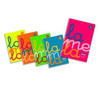 Bloc Lamela B06XTY9JYW Fº fluor PP 80 hojas Cuadrícula 2,5 90g, pack of 5