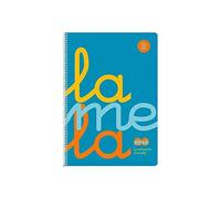 Bloc Lamela FÂº fluor PP 80 hojas CuadrÃcula 5mm 90g, pack de 5, multicolor