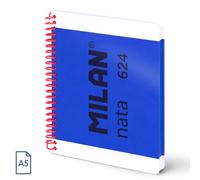 Bloc Milan Nata 624 Since 1918 Tapa Extra A5 80H Horizontal 95G Azul (Set de 3)